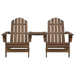 vidaXL Chaises de jardin Adirondack avec table bois de sapin marron