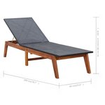 vidaXL Chaises longues 2Pièces avec table résine tressée et bois d'acacia