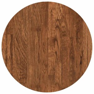 vidaXL Plateau de table Autre Marron foncé Ø 40 x 2.5 cm Chêne massif