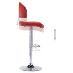 vidaXL Tabouret de bar Rouge bordeaux Similicuir
