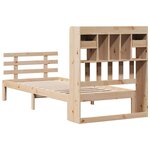vidaXL Lit bibliothèque sans matelas 100x200 cm bois massif de pin