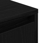 vidaXL Table de chevet avec lumières LED noir 38x34x65 cm