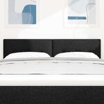 vidaXL Tête de Lit LED avec des lumières à LED Noir 144 cm tissu