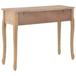 vidaXL Table de console et coiffeuse avec 3 tiroirs Marron