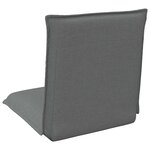 vidaXL Fauteuil de sol ajustable Gris foncé Tissu