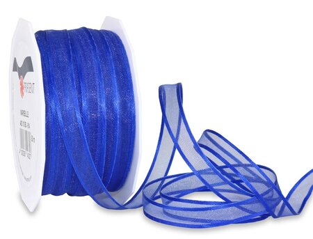 Organza marseille 50-m-rouleau 10 mm  bleu roi