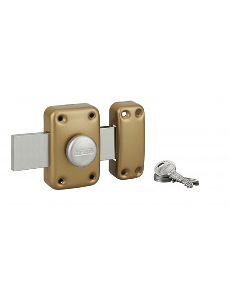THIRARD - Verrou à bouton et cylindre Capital  30mm  pêne longueur 160mm  3 clés