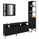 vidaXL Ensemble de mobilier de salle de bain 4 Pièces Chêne noir