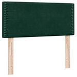 vidaXL Sommier à lattes de lit et matelas et LED vert foncé 80x220 cm velours
