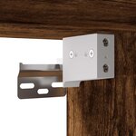 vidaXL Meuble TV chêne fumé 60x31x39 5 cm bois d'ingénierie et métal