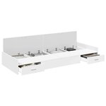 vidaXL Cadre de lit avec tiroir Blanc 70 x 190 cm Bois d'ingénierie