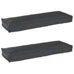 vidaXL Set de coussins de palette 2 Pièces Noir 120 x 40 x 8 cm
