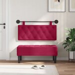 vidaXL Tête de lit suspendue Bordeaux Velours