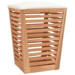 vidaXL Tabouret de salle de bain 40 5x40 5x56 cm Bois massif de noyer
