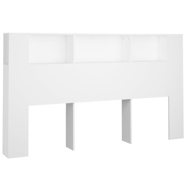 vidaXL Armoire de tête de lit Blanc 180x18 5x104 5 cm