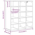 vidaXL Cabinet à chaussures Blanc 103x30x51 cm Bois d'ingénierie