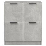 vidaXL Buffet Gris béton 60x30x70 cm Bois d'ingénierie