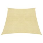 vidaXL Voile d'ombrage 160 g/m² Beige 4/5x4 m PEHD
