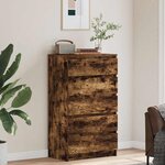 vidaXL Commode Chêne fumé 60x36x103 cm Bois d'ingénierie