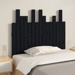 vidaXL Tête de lit murale Noir 95 5x3x80 cm Bois massif de pin