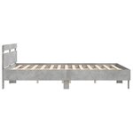 vidaXL Cadre de lit sans matelas gris béton 180x200 cm