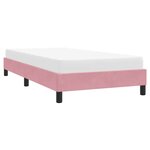 vidaXL Cadre de lit sans matelas rose 100x220 cm velours