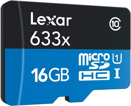 Carte mémoire Micro-SD Lexar High Performance 16Go SDHC Class 10 avec adaptateur