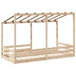 vidaXL Lit pour enfants avec toit blanc 80x200 cm bois massif de pin