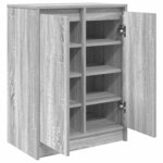 vidaXL Armoire à chaussures sonoma gris 57x34x76 cm bois d'ingénierie