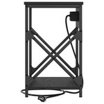 vidaXL Cabinet de chevet 2 Pièces Chêne noir 41 x 31 x 51 cm