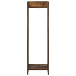 vidaXL Support de Plante Chêne fumé 30 x 30 x 100 cm Bois d'ingénierie
