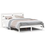 vidaXL Cadre de lit sans matelas blanc 140x200 cm bois de pin massif
