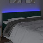 vidaXL Tête de lit à LED Vert foncé 200x5x78/88 cm Velours