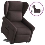 vidaXL Fauteuil inclinable électrique marron foncé tissu