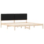 vidaXL Cadre de lit avec tête de lit rembourrée Noir 200 x 200 cm