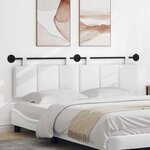 vidaXL Tête de lit suspendue Blanc Tissu