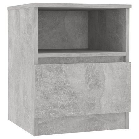 vidaXL Table de chevet Gris béton 40x40x50 cm Aggloméré