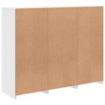 vidaXL Buffets avec lumières LED 3 Pièces blanc bois d'ingénierie