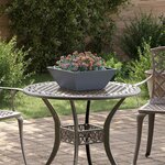 vidaXL Ensemble de 5 jardinières de jardin en anthracite 40x40x15 cm en acier.
