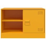 vidaXL Meubles TV 2 Pièces jaune moutarde 67x39x44 cm acier