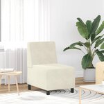 vidaXL Canapé modulaire sans accoudoirs Crème 55 cm Velours
