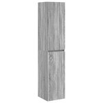vidaXL Cabinet de Salle de Bain Mural Sonoma gris 33 x 34 5 x 160 cm