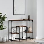 vidaXL Table console chêne fumé 89 5x28x76 cm bois d'ingénierie