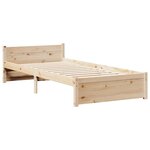 vidaXL Cadre de lit avec tête de lit sans matelas 75x190 cm