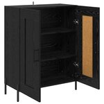 vidaXL Buffet Chêne noir 69 5 x 34 x 90 cm Bois d'ingénierie et fer