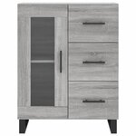 vidaXL Buffet sonoma gris 69 5x34x90 cm bois d'ingénierie