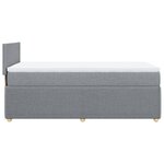 vidaXL Sommier à lattes de lit et matelas Gris clair 90x190 cm Tissu