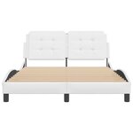 vidaXL Cadre de lit sans matelas blanc 120x200 cm similicuir