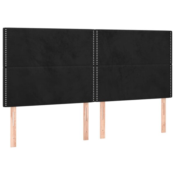 vidaXL Tête de lit Noir 180x5x118/128 cm Velours