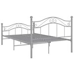 vidaXL Cadre de lit sans matelas gris métal 120x200 cm